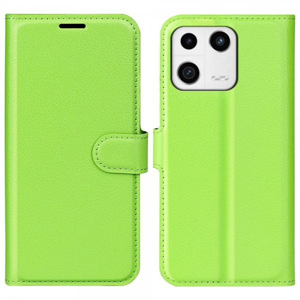 Xiaomi 13 Suojakuori Litchi Vihreä
