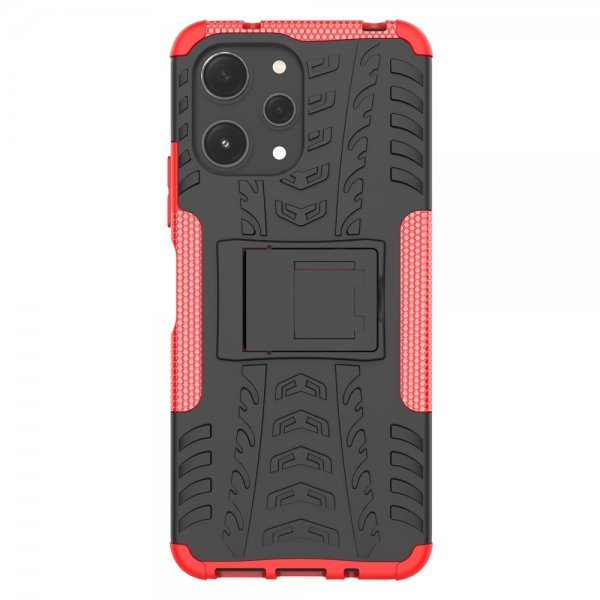 Xiaomi Redmi 12 Kuoret Rengaskuvio Jalustatoiminto Punainen