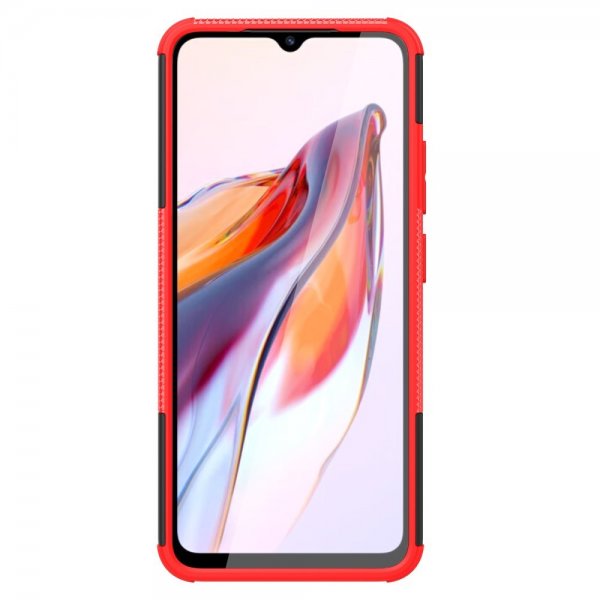 Xiaomi Redmi 12C Kuori Rengaskuvio Jalustatoiminnolla Punainen