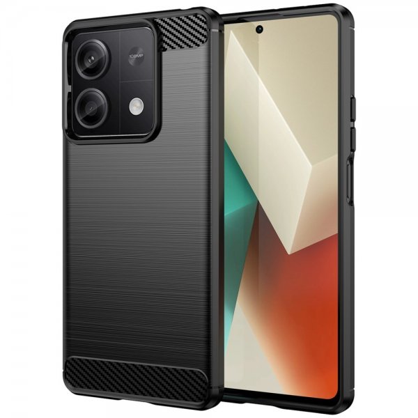 Xiaomi Redmi Note 13 5G Kuori Harjattu Hiilikuitutekstuuri Musta