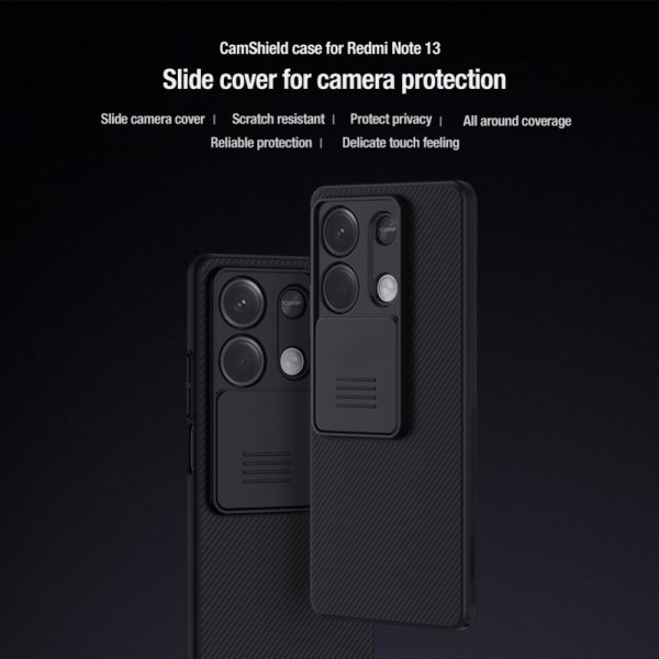Nillkin Xiaomi Redmi Note 13 5G Kuori CamShield Musta