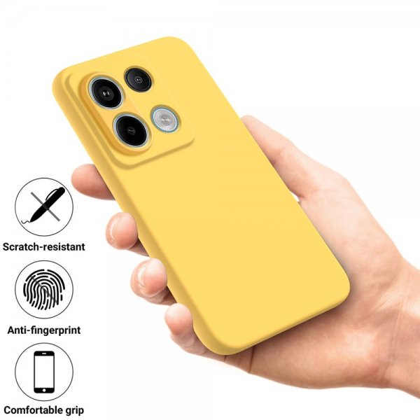 Xiaomi Redmi Note 13 Pro 5G Kuori silikoninen, hihna, keltainen