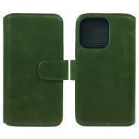 iPhone 15 Pro Max Kotelo Essential Leather Juniper Green