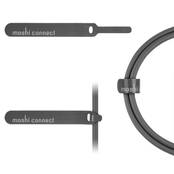 Moshi USB-C/USB-C-näyttökaapeli 1 m, harmaa/kulta
