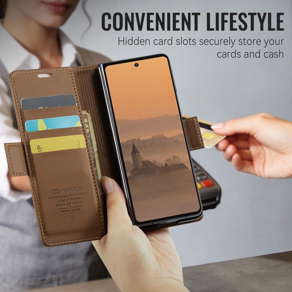 CaseMe Samsung Galaxy Z Fold 8 Ultra Kotelo 023 Series Ruskea