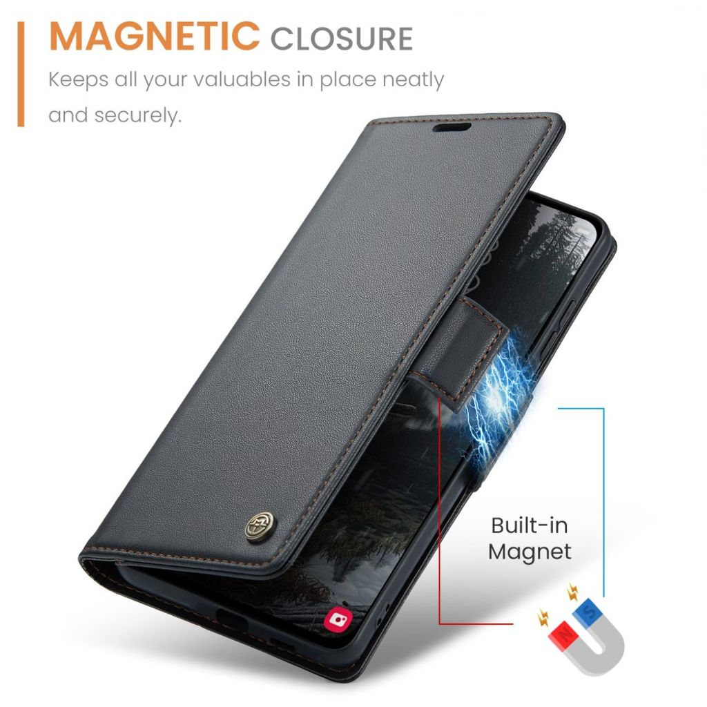 CaseMe Samsung Galaxy S25 Edge Kotelo 023 Series Musta