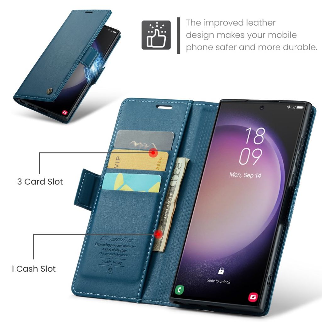 CaseMe Samsung Galaxy S24 Ultra Kotelo 023 Series Sininen