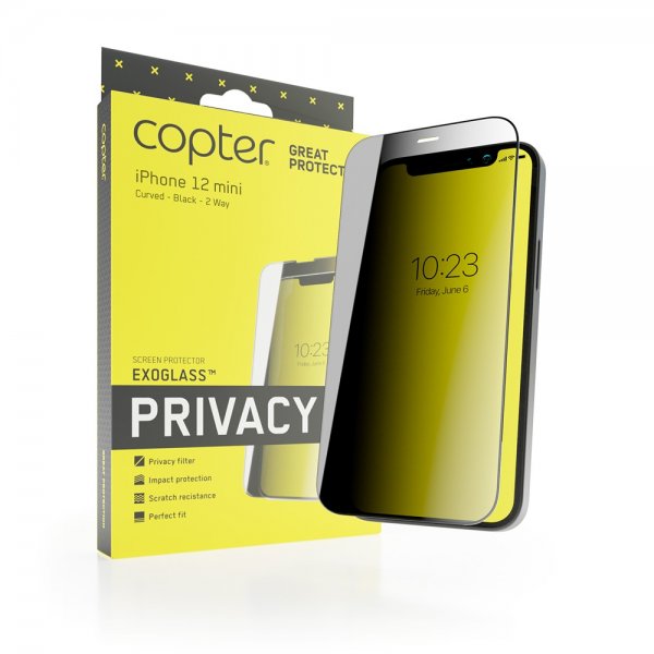 Copter iPhone 12 Mini Näytönsuoja Exoglass Curved Privacy