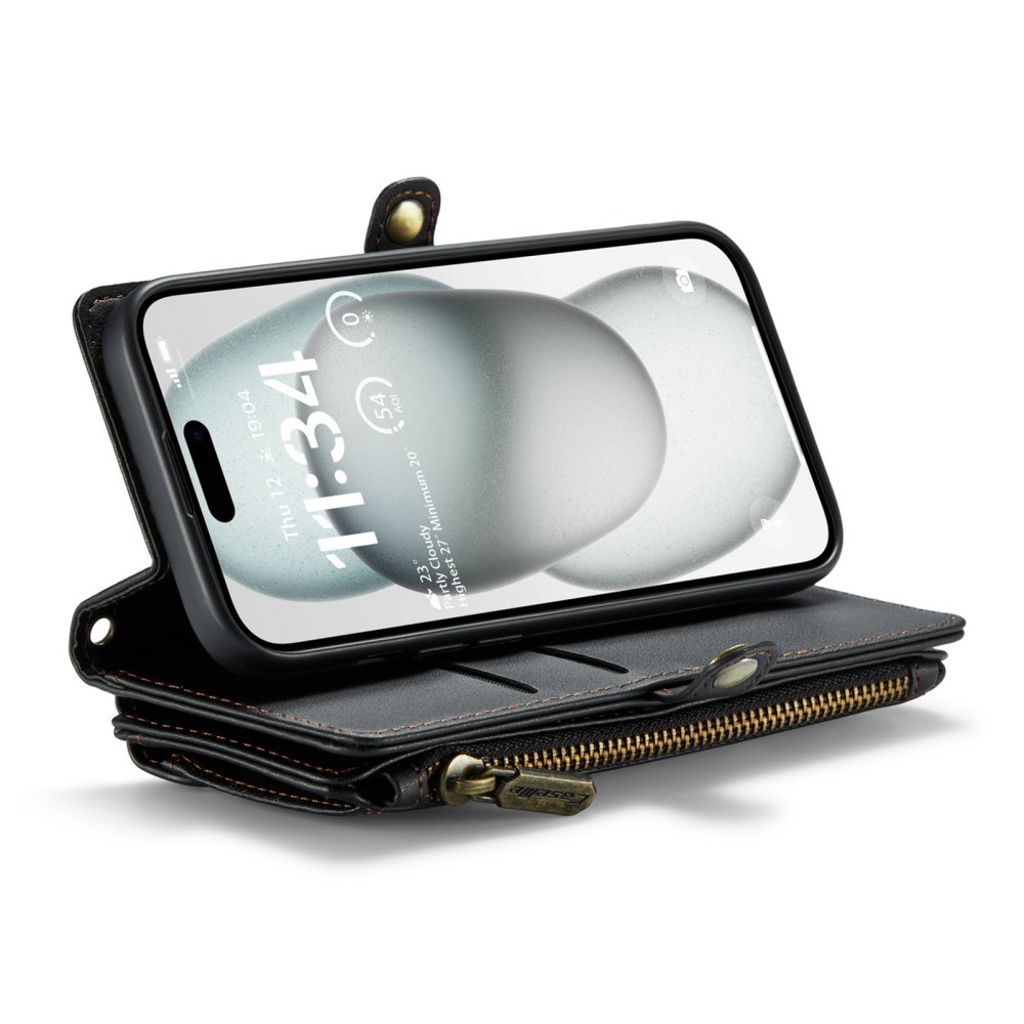 CaseMe iPhone 15 Kotelo C36 Series Musta