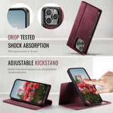 CaseMe iPhone 13 Pro Kotelo C49 Series Punainen