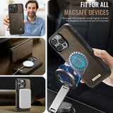 CaseMe iPhone 15 Pro Kotelo C49 Series Ruskea