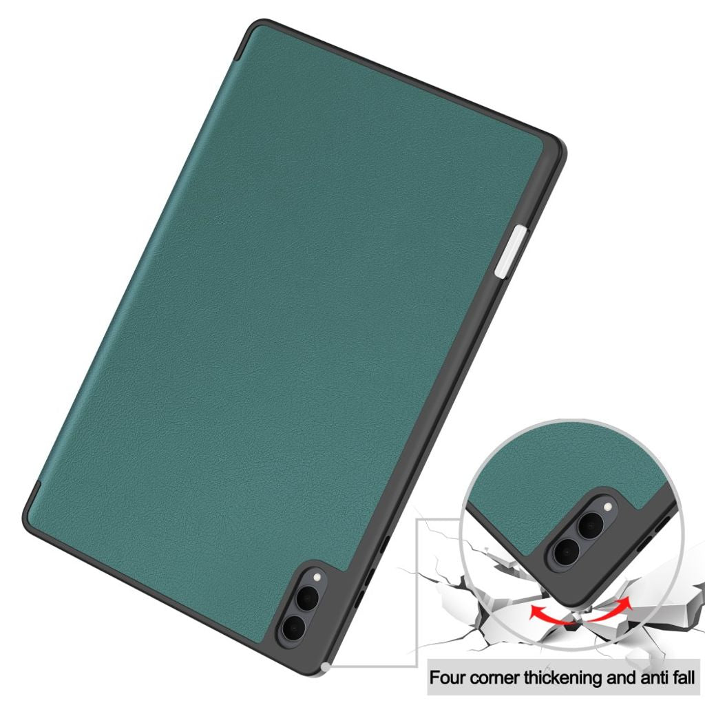 Samsung Galaxy Tab S11 Ultra/S12 Ultra Kotelo Tri-Fold Kynäloukero Vihreä