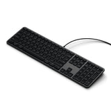 Satechi Langallinen Näppäimistöt Slim LX3 USB-C/USB-A Musta