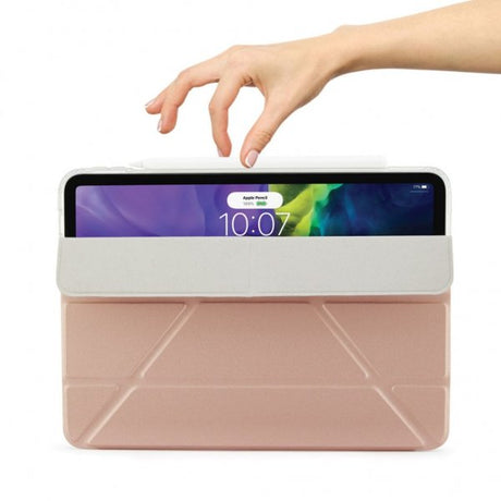 Pipetto iPad Air 10.9 (sukupolvi 4/5) -suojakotelo Metallic Origami hopea