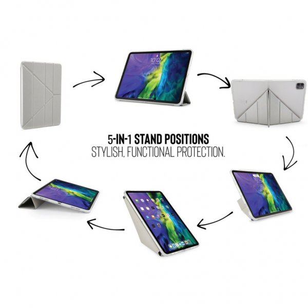 Pipetto iPad Air 10.9 (sukupolvi 4/5) -suojakotelo Metallic Origami hopea