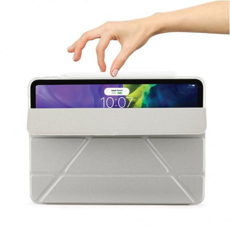 Pipetto iPad Air 10.9 (sukupolvi 4/5) -suojakotelo Metallic Origami hopea