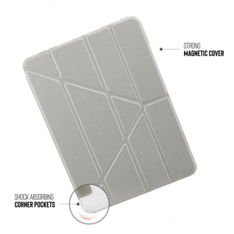 Pipetto iPad Air 10.9 (sukupolvi 4/5) -suojakotelo Metallic Origami hopea