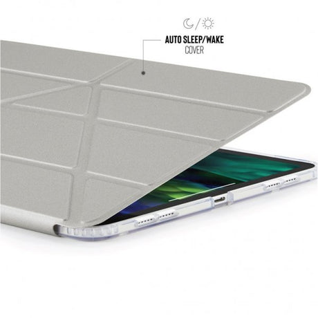 Pipetto iPad Air 10.9 (sukupolvi 4/5) -suojakotelo Metallic Origami hopea