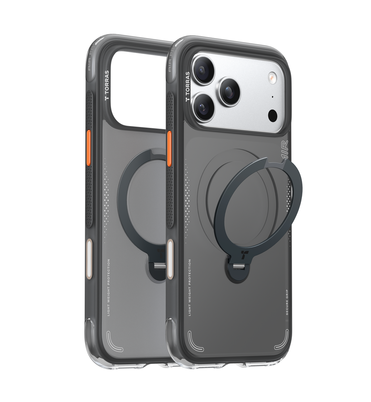 Torras iPhone 17 Pro Kuori Ostand Q3 Air Shadow Black