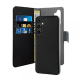Puro Samsung Galaxy A55 Wallet Detachable 2-in-1 -lompakkokotelo, musta