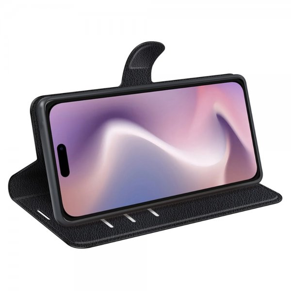 iPhone 16 Pro Kotelo Litsi Musta
