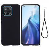 Samsung Galaxy A03 -kuoret hihnalla, silikoni, musta