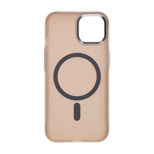 iPhone 15 Kuori Hiilikuitukuvio MagSafe Kulta