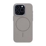 iPhone 15 Pro Kuori Hiilikuitukuviointi MagSafe Harmaa
