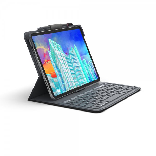 ZAGG iPad 10.9 (gen 10)/iPad 11 (A16) -näppäimistökotelo Messenger Folio 2 Nordic Layout Charcoal