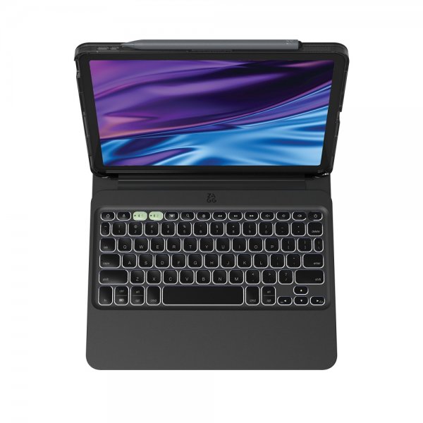 ZAGG iPad Air 11 (M2/M3/M4) Näppäimistökotelo Pro Keys 2 Pohjoismainen asettelu Musta