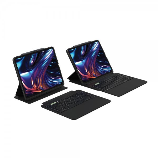 ZAGG iPad Pro 13 (M4/M5) -kotelo näppäimistöllä Pro Keys 2 Nordic Layout, musta