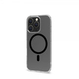 Celly iPhone 16 Pro Max -suojakuori GELSKINMAG, läpinäkyvä musta