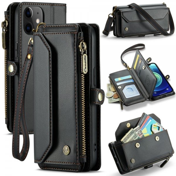 CaseMe iPhone 12/iPhone 12 Pro Kotelo C36 Series Musta