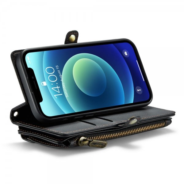 CaseMe iPhone 12/iPhone 12 Pro Kotelo C36 Series Musta
