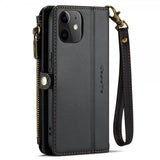 CaseMe iPhone 12/iPhone 12 Pro Kotelo C36 Series Musta