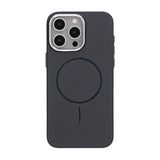 iPhone 15 Pro Max Kuori Hiilikuitukuvio MagSafe Musta