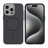 iPhone 15 Pro Max Kuori Hiilikuitukuvio MagSafe Musta