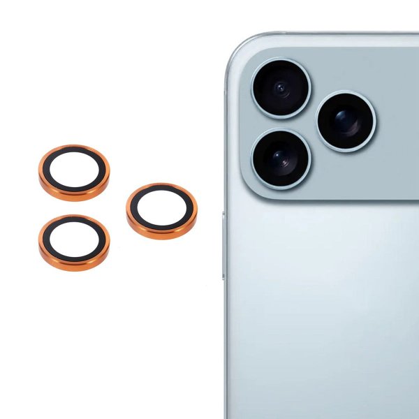 iPhone 17 Pro Max - Kameran suoja karkaistua lasia - Oranssi