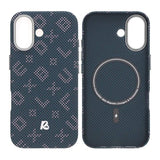 iPhone 17 Kuori Aramidi kuitu MagSafe Teksti Sininen