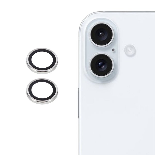iPhone 17 Kameran suoja karkaistusta lasista, hopea