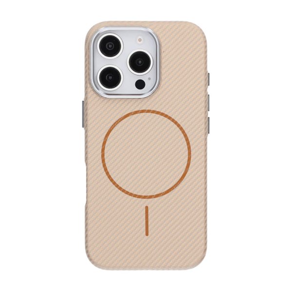 iPhone 16 Pro Kuori Hiilikuitukuvio MagSafe Kulta
