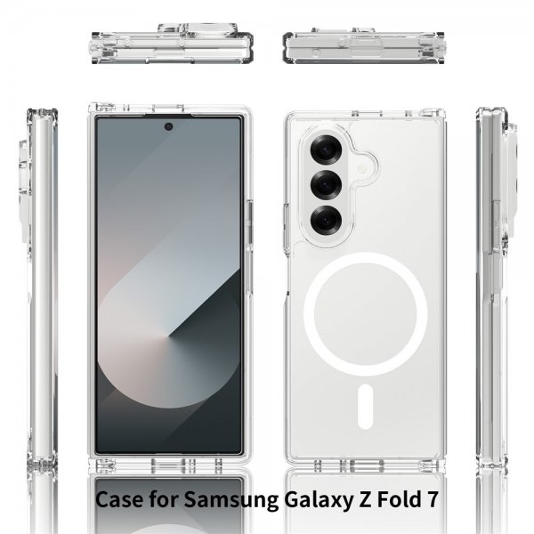 Nordic Covers Samsung Galaxy Z Fold 7 Kuoret Feather Series MagSafe Läpinäkyvä