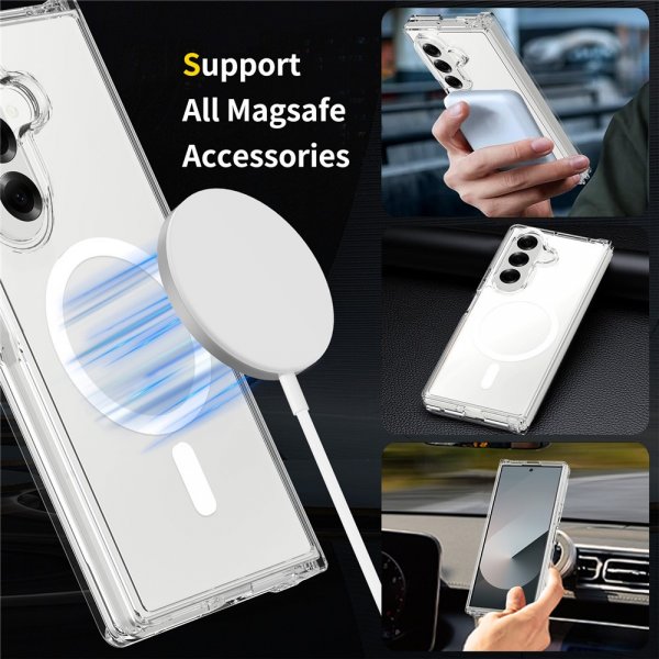 Nordic Covers Samsung Galaxy Z Fold 7 Kuoret Feather Series MagSafe Läpinäkyvä