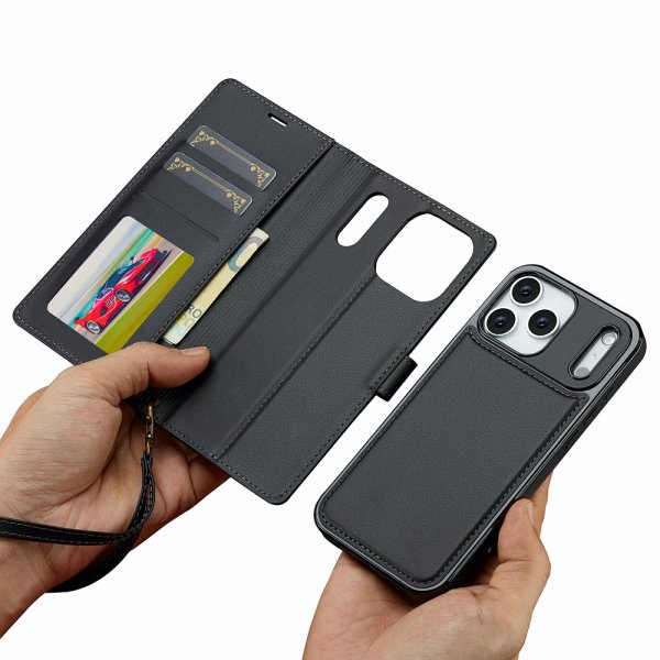 Nordic Covers iPhone 17 Pro Max -kotelo irrotettavalla MagSafe-kuorella, Raven Black