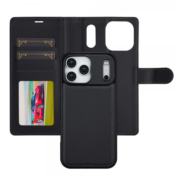 Nordic Covers iPhone 17 Pro -kotelo irrotettavalla MagSafe-kuorella, Raven Black