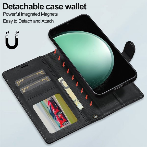 Nordic Covers Samsung Galaxy S25 FE -kotelo irrotettavalla MagSafe-kuorella, Raven Black