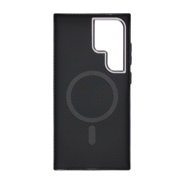 Samsung Galaxy S24 Ultra Kuoret Hiilikuitukuvio Magsafe Musta