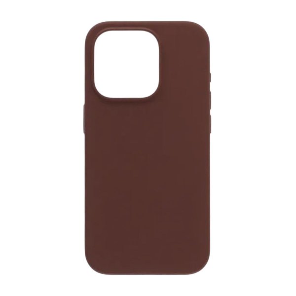 Rvelon iPhone 15 Pro Kuori Silikoni MagSafe Ruskea