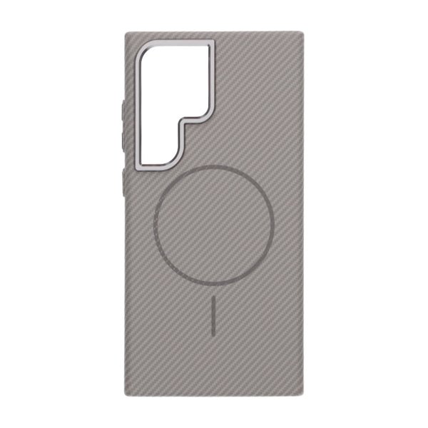 Samsung Galaxy S24 Ultra Kuori Hiilikuitukuvio MagSafe Harmaa