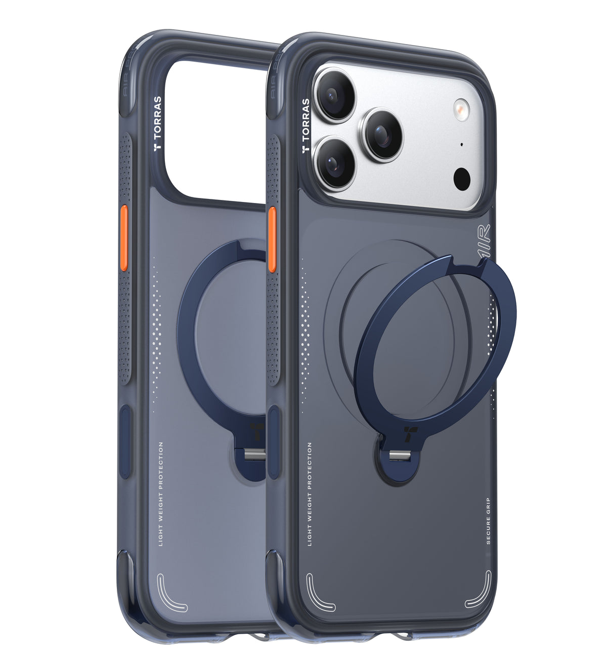 Torras iPhone 17 Pro Max Kuori Ostand Q3 Air Deep Blue
